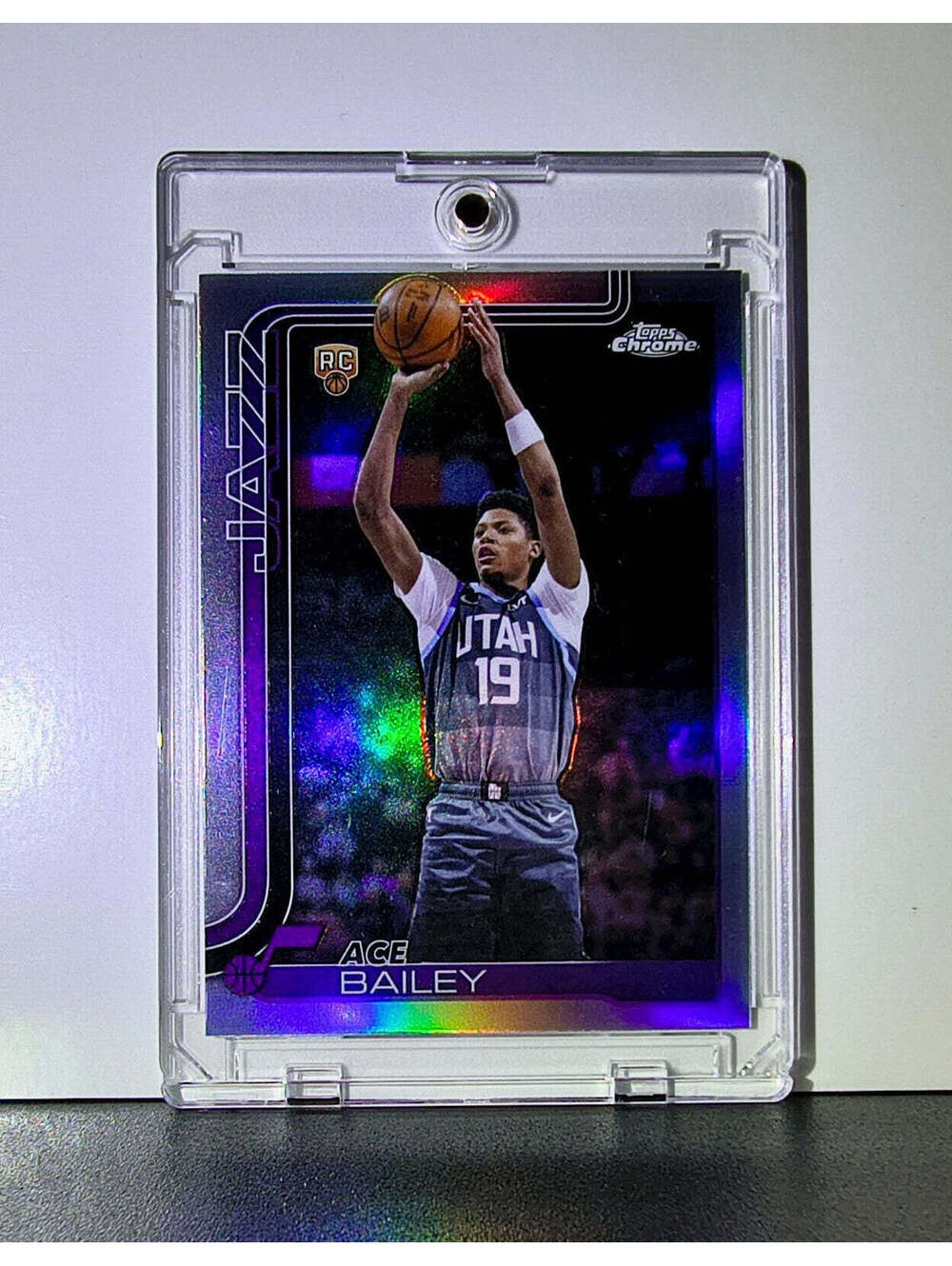 Ace Bailey Rookie 2025-26 NBA Topps Chrome Update Refractor Basketball Card Jazz